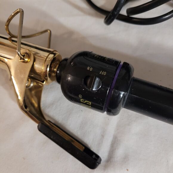 Hot Tools 1181 1"  Gold Curling Iron Adjustable Heat On/off Switch Tested - Picture 4 of 7
